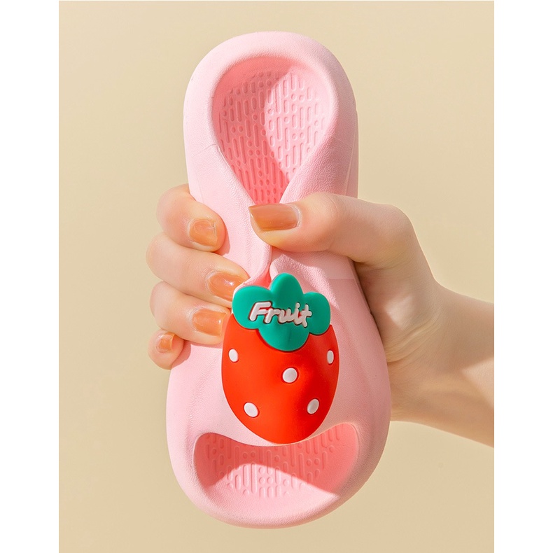 Dép cho bé trai bé gái nhiều màu, nhiều họa tiết Hoa Quả đáng yêu, dép siêu nhẹ chống trơn trượt - TD25