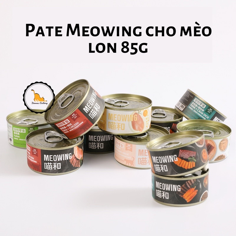PATE LON MEOWING CAO CẤP CHO MÈO LON 85g