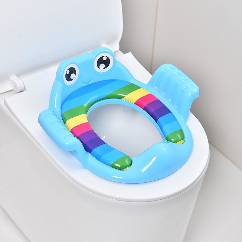 Bệ ngồi toilet cho bé đi vệ sinh dễ dàng- THU NHỎ BỒN CẦU HÌNH ẾCH ( từ 2-6 tuổi)