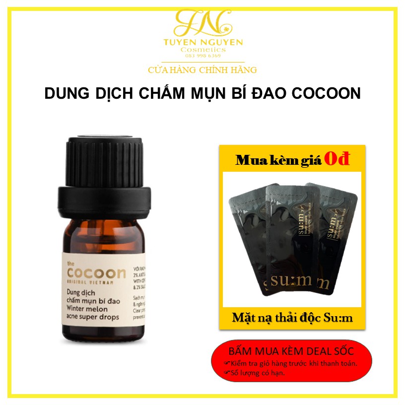 Dung dịch chấm mụn bí đao Cocoon sạch mụn &amp; ngăn ngừa mụn 5ml