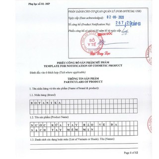 nước rửa tay botanika