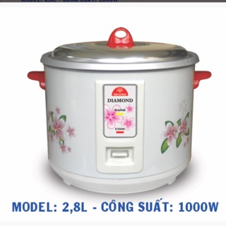 nồi cơm 2,8l kim cương