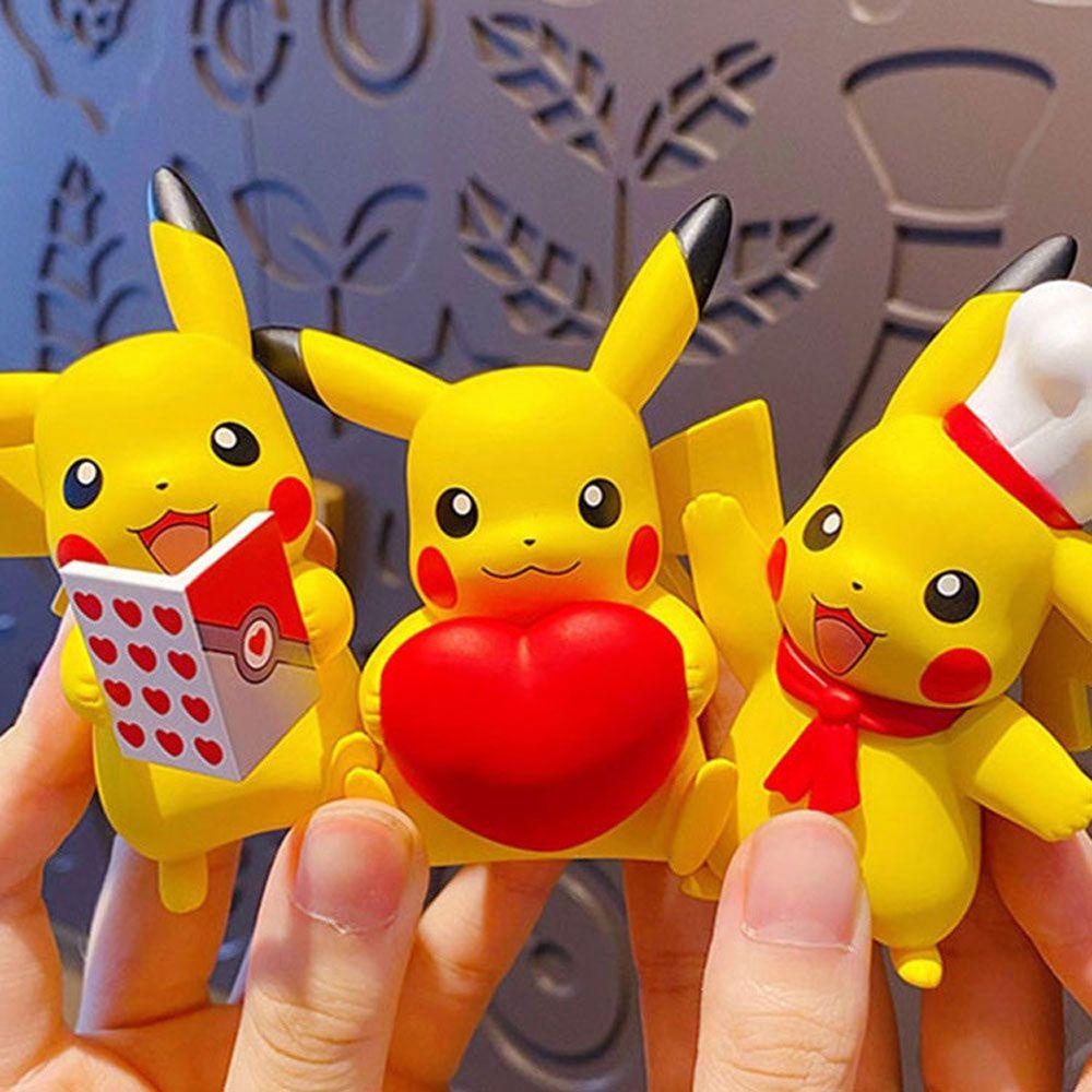 DARNELL Set 6 Mô Hình Nhân Vật Pikachu Dễ Thương