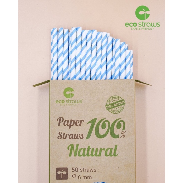 100 ỐNG HÚT GIẤY PHI 6 Eco straw- ống hút thân thiện và bảo vệ môi trường