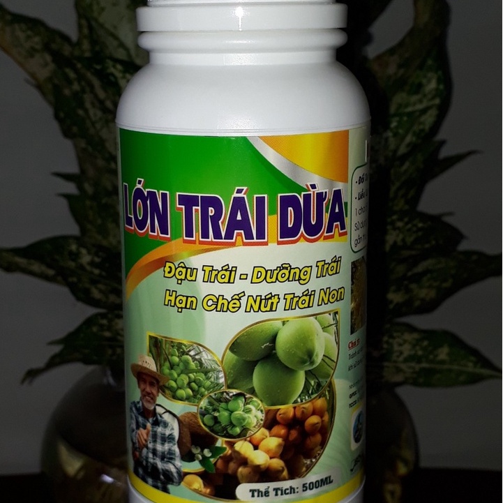 Phân bón LỚN TRÁI DỪA :Đậu trái -Dưỡng trái-Hạn chế nứt trái non.Chai 500ml