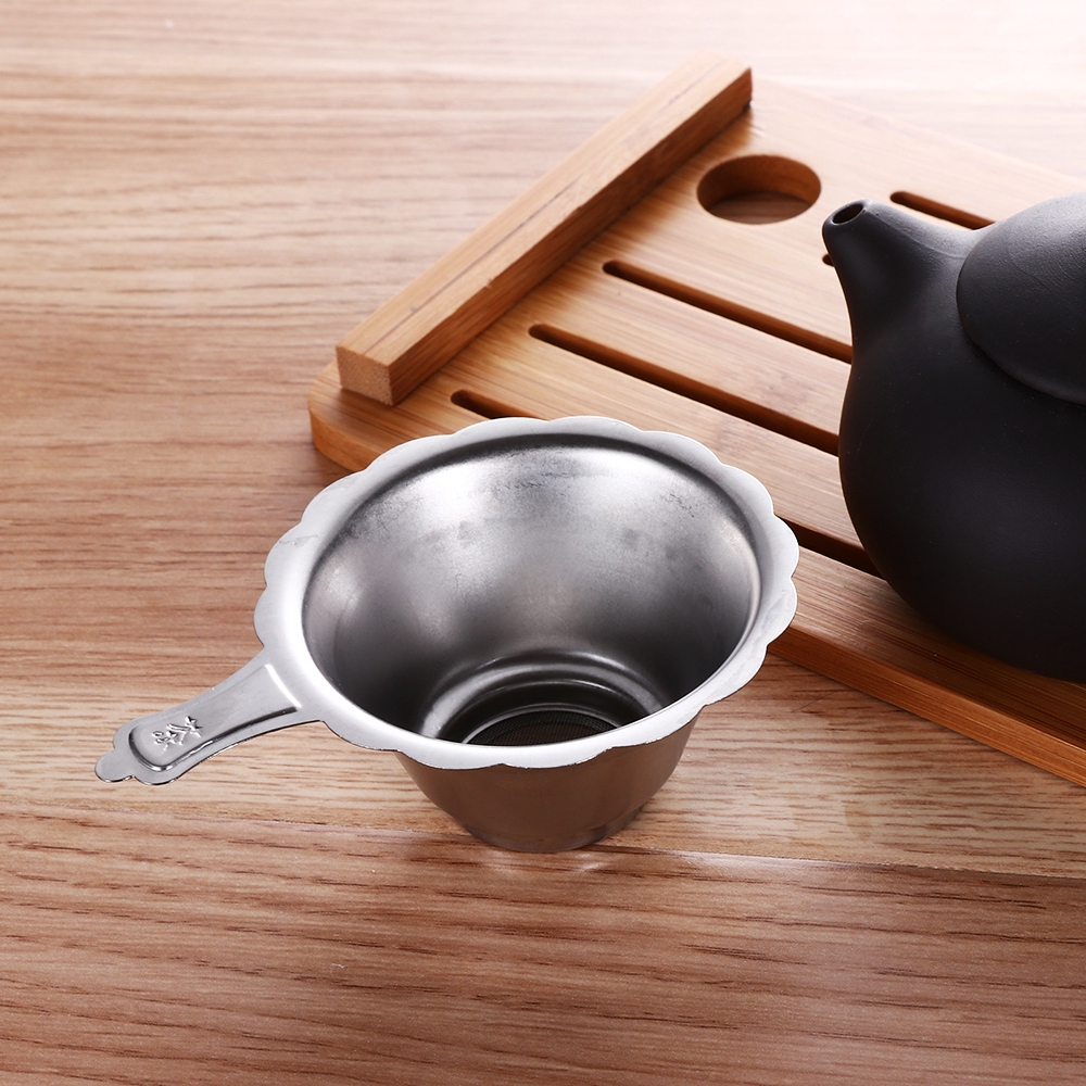 CONOPERY Dụng cụ lọc trà dạng phễu có thể tái sử dụng tiện lợi cho nhà bếp