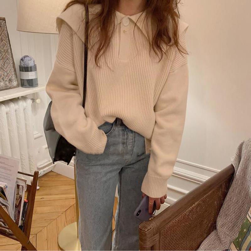 Áo Sweater Dáng Rộng Thiết Kế Mới Cao Cấp Thời Trang Mùa Xuân Theo Phong Cách Nhật Bản Cho Nữ