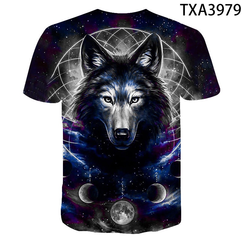 Áo Thun Tay Ngắn In Hình Sói / Gấu Trúc 3D Thời Trang Mùa Hè 2022 XS-3XL Cho Nam Và Nữ