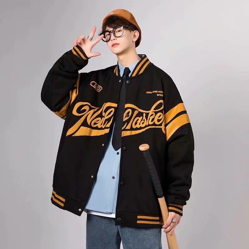 Áo Bomber unisex TINOWEAR, áo khoác nỉ bóng chày form rộng dáng dài thể thao 3 sọc, phong cách trẻ trung năng động | BigBuy360 - bigbuy360.vn