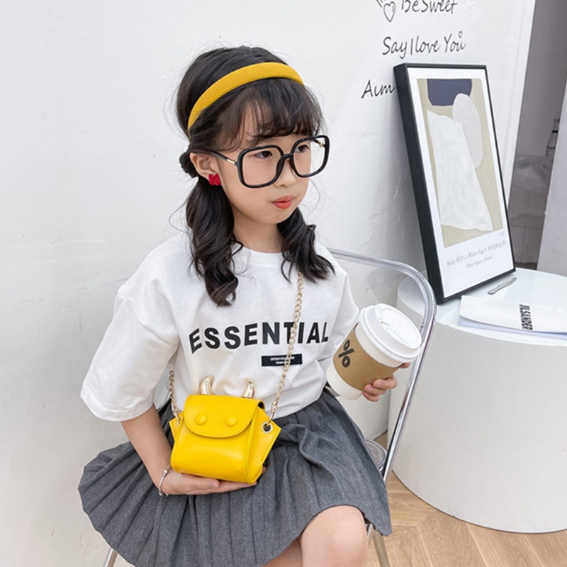 Túi Đeo Chéo Da PU Hình Hoạt Hình Đáng Yêu Cho Bé Gái