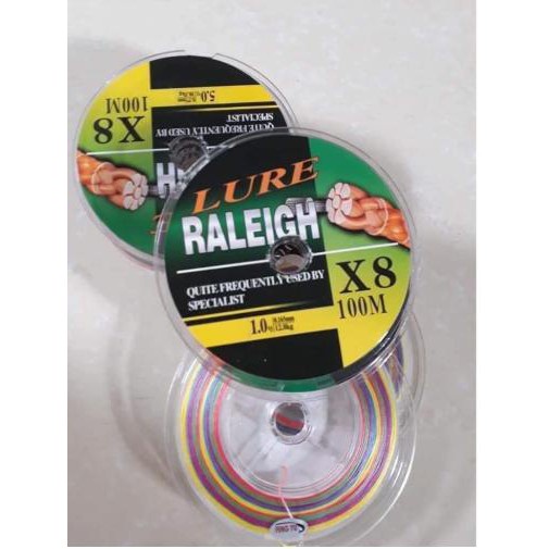 Dây dù câu cá Lure Raleigh X8 7 màu siêu đẹp siêu bền mịn A2