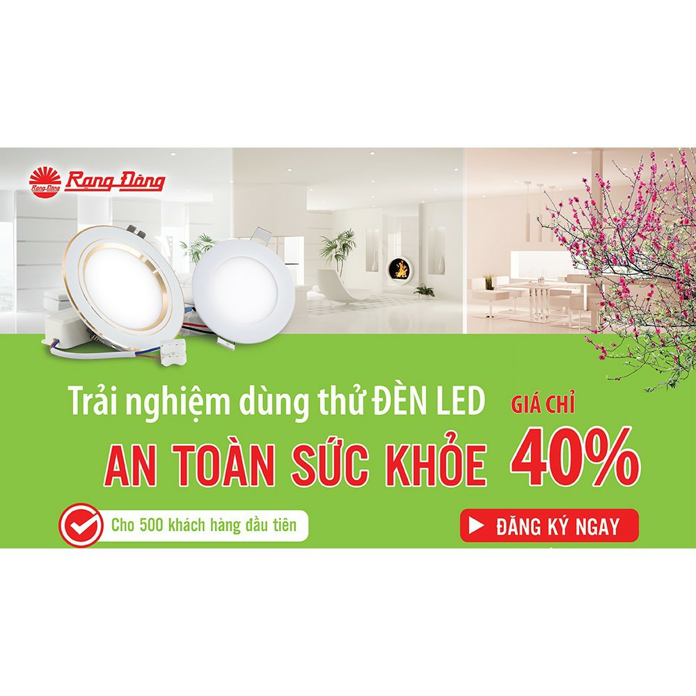 Đèn LED âm trần đổi 3 màu 3W Rạng Đông, khoét lỗ 60, vỏ nhôm đúc - (Viền vàng/ viền bạc)