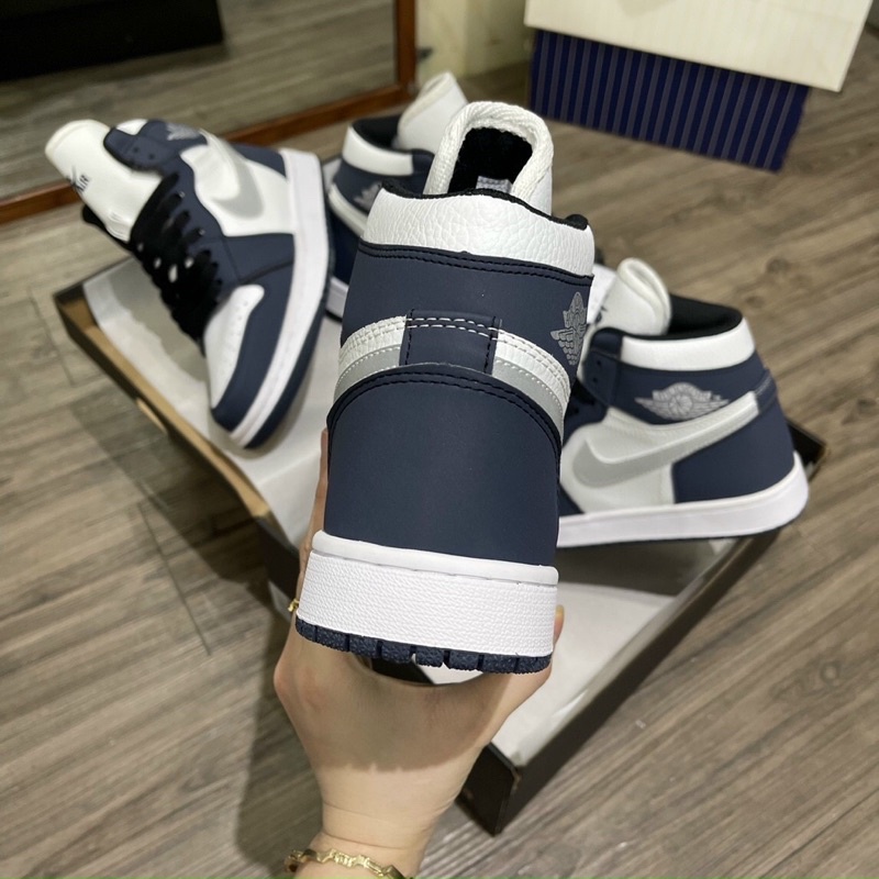 Jordan xanh than móc bạc cao cổ  ,  Giày jd1 11 thể thao nam nữ sneaker Full box