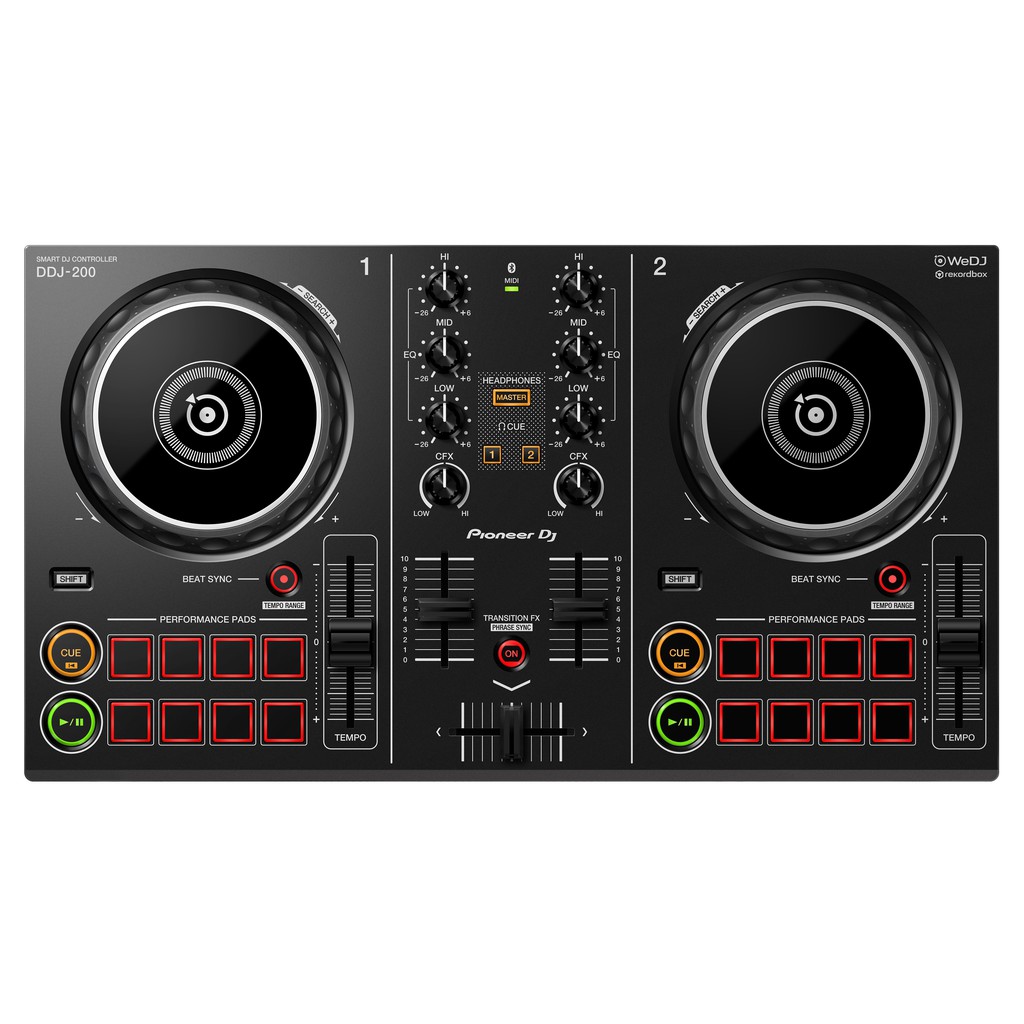 Bàn Smart DJ Controller DDJ-200 chơi được cả điện thoai và laptop   - Hàng Chính Hãng