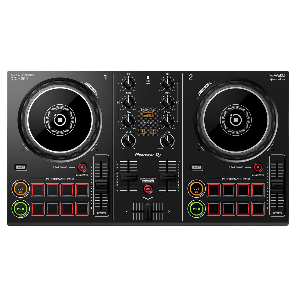 Bàn Smart DJ Controller DDJ-200 chơi được cả điện thoai và laptop  (Pioneer DJ) - Hàng Chính Hãng