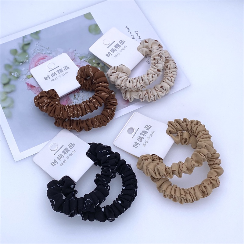 Set 2 dây cột tóc scrunchies phong cách Hàn Quốc - Dây buộc tóc chấm bi, voan, ren nhiều màu lựa chọn