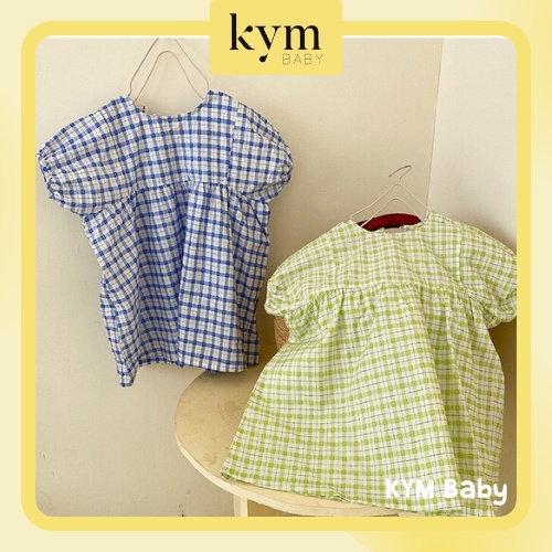 Đầm baby doll sọc ca rô nổi bật cho bé D532