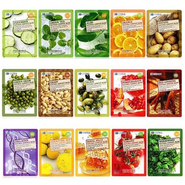Combo Mix 10 mặt nạ 3D Foodaholic [Mix Vị Ngẫu Nhiên]