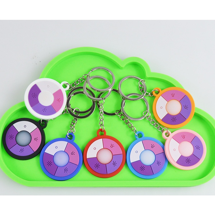 Móc Khóa Nhựa Dẻo 4cm Đo tia UV/ tia cực tím/ ánh sáng xanh tiện dụng