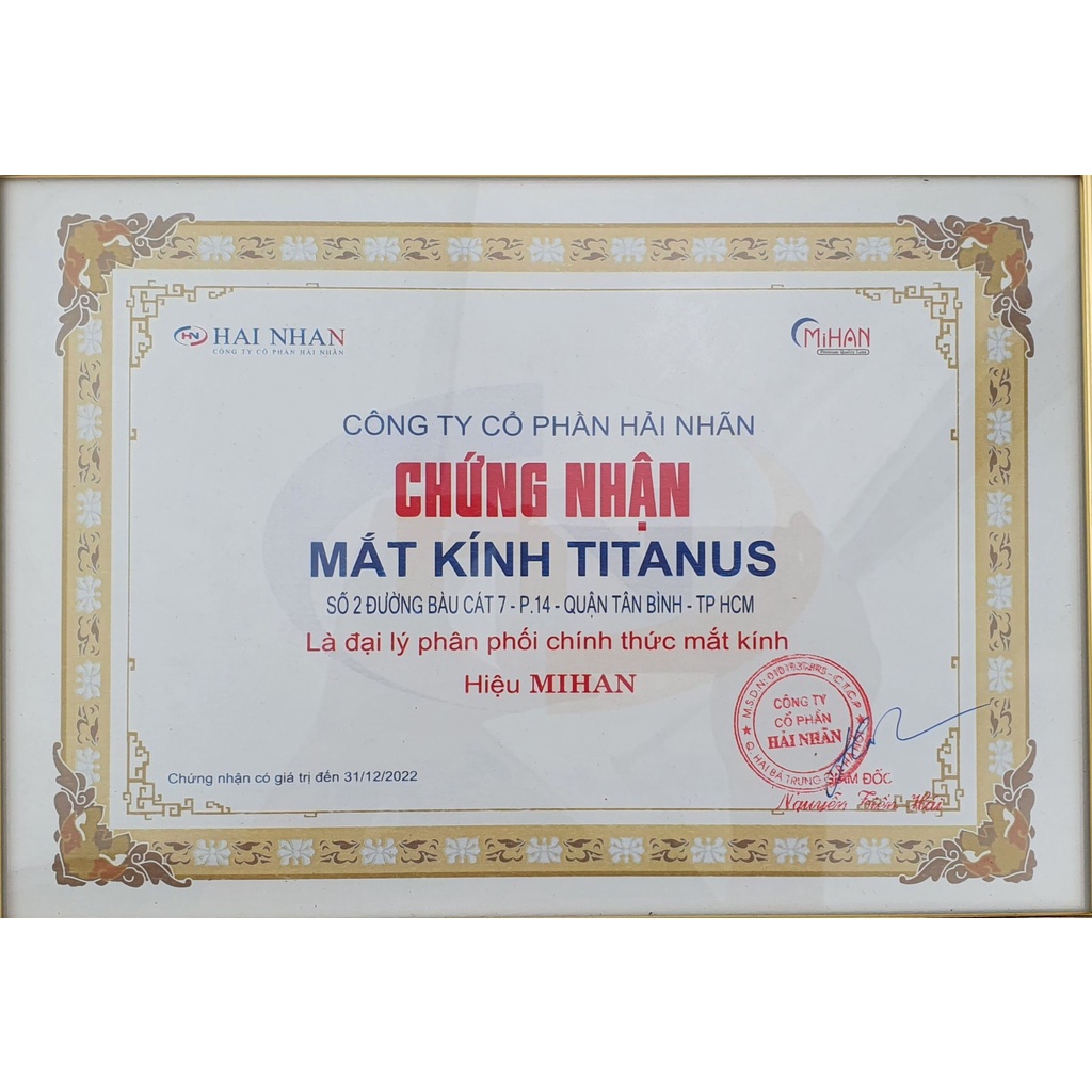 Tròng kính râm có độ Mihan 1.56 ( tròng cận màu )