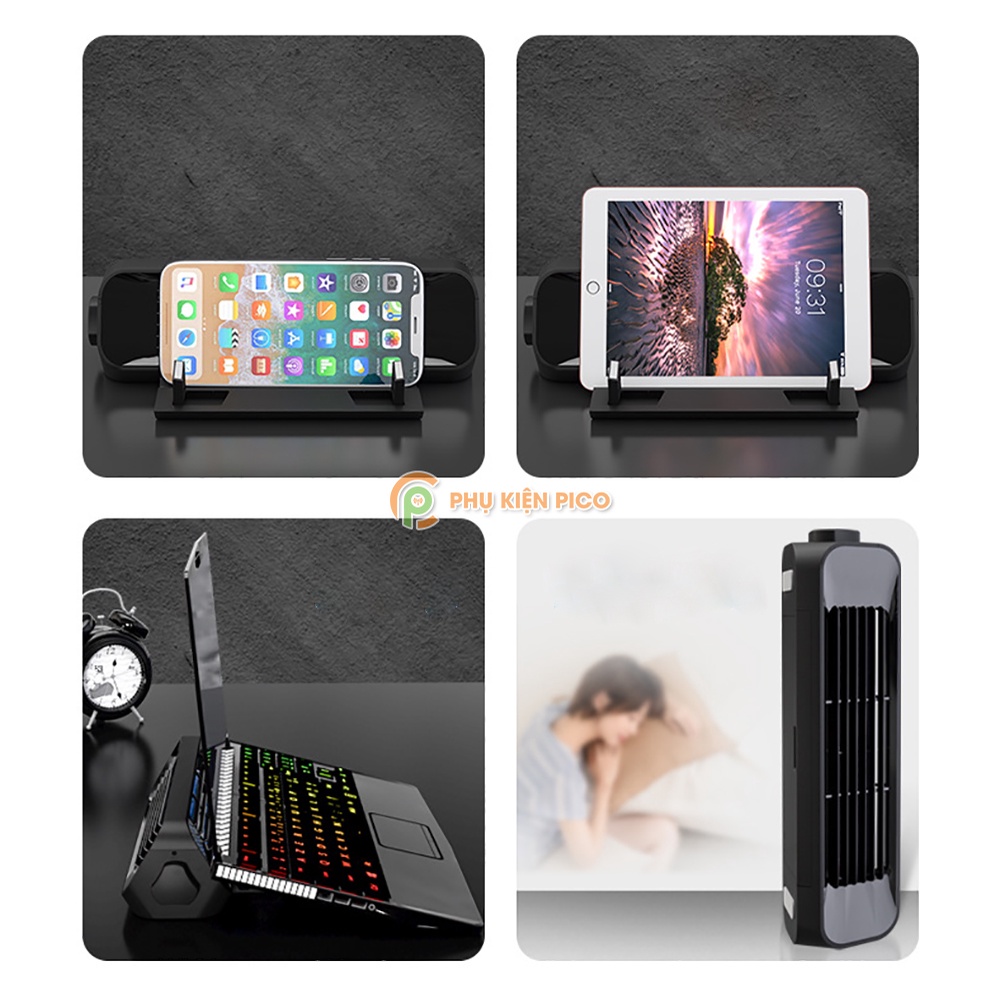 Đế tản nhiệt laptop Gaming - Quạt tản nhiệt Macbook - Giá đỡ laptop Surface Book Pro sức gió mạnh X1