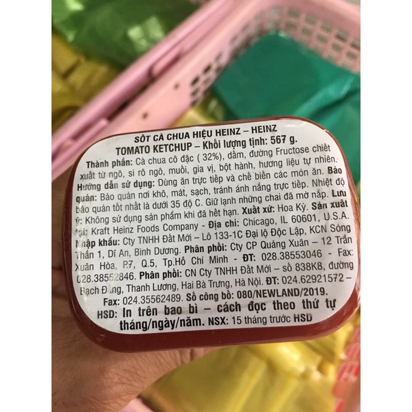 Tương và úp ngược HEINZ TOMATO KETCHUP