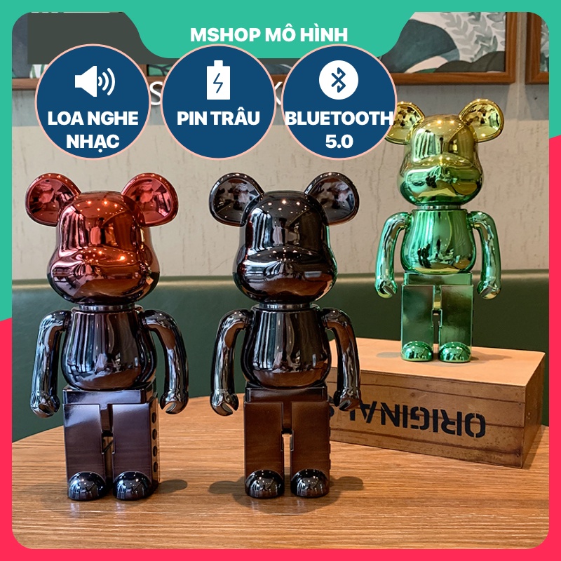 Mô hình gấu Bearbrick chuyển màu kiêm loa Bluetooth cực hay cao 20cm - Bear brick