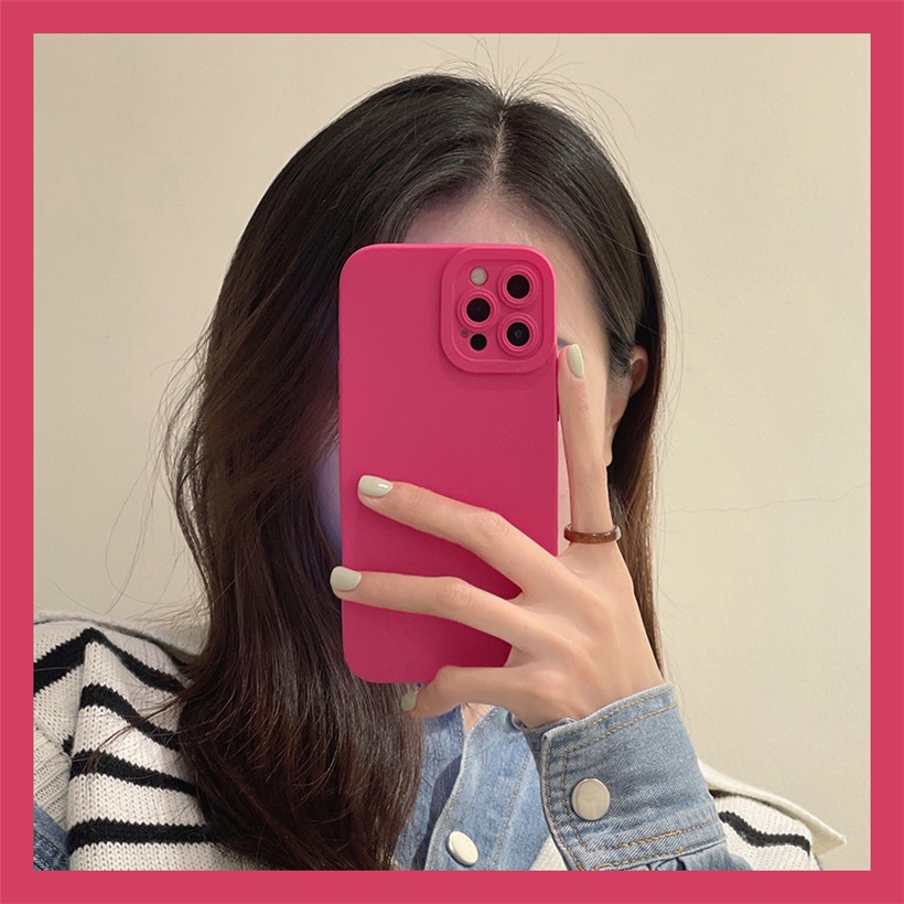 Ốp Điện Thoại Màu Trơn Bảo Vệ camera Cho iPhone 14 Pro Max 13 Pro Max 12 Pro Max 11 Pro Max 7 8 Plus