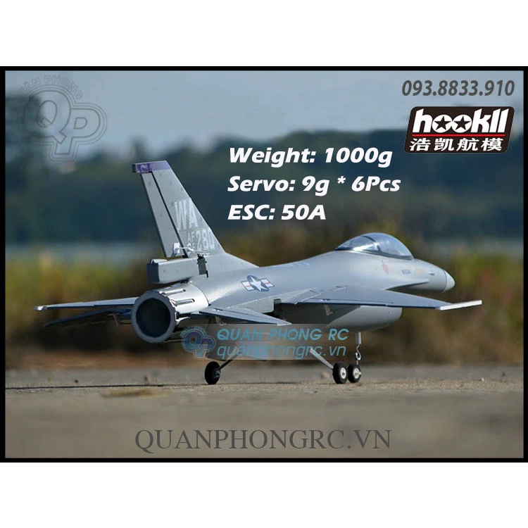 Máy Bay Hookll F16 Fighting Falcon 70mm EDF Wingspan 710mm Airplane PNP