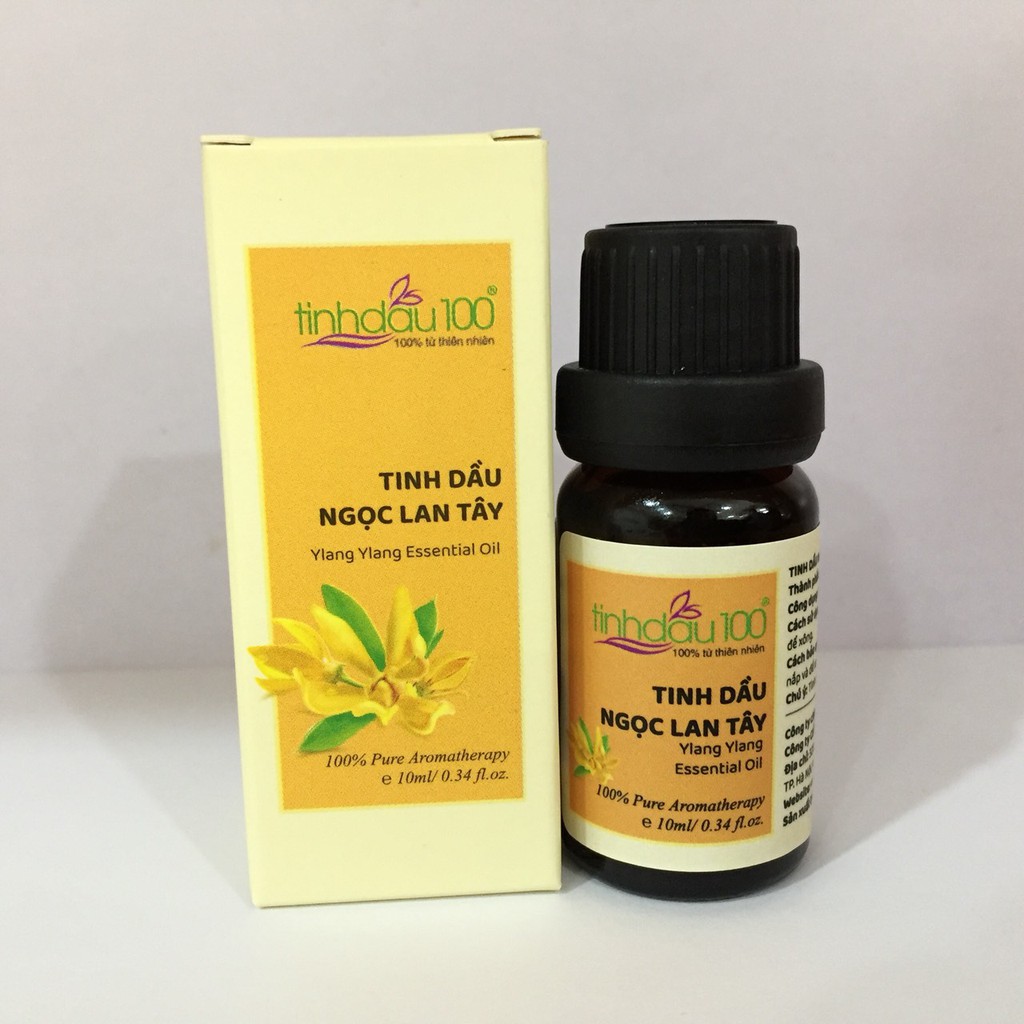 Tinh dầu ngọc lan tây Ylang ylang Tinh Dầu 100 xông thơm phòng, massage, xông mặt dưỡng da lọ 10ml