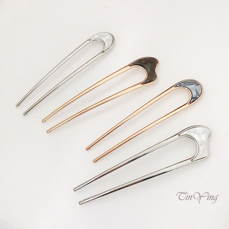 GETNOIVAS Trâm Cài Tóc Chữ U Bằng Hợp Kim Phong Cách Nhật Bản Cho Nữ