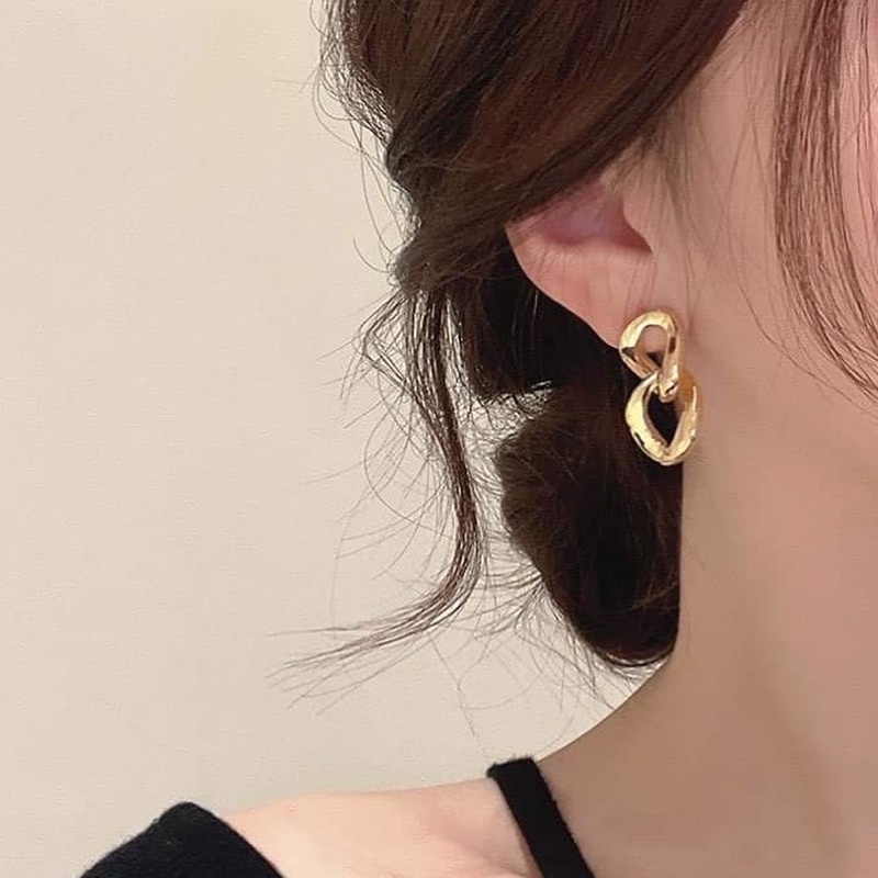 Bông tai vintage xi mạ cao cấp ngọc đá nhiều mẫu