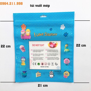 TÚI ZIP VUỐT MIỆNG - BAO BÌ ĐỰNG SQUISHY