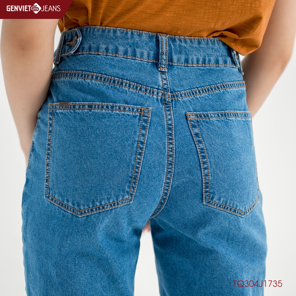 Quần Ngố Jeans Nữ Col Thụng TQ304J1735 GENVIET