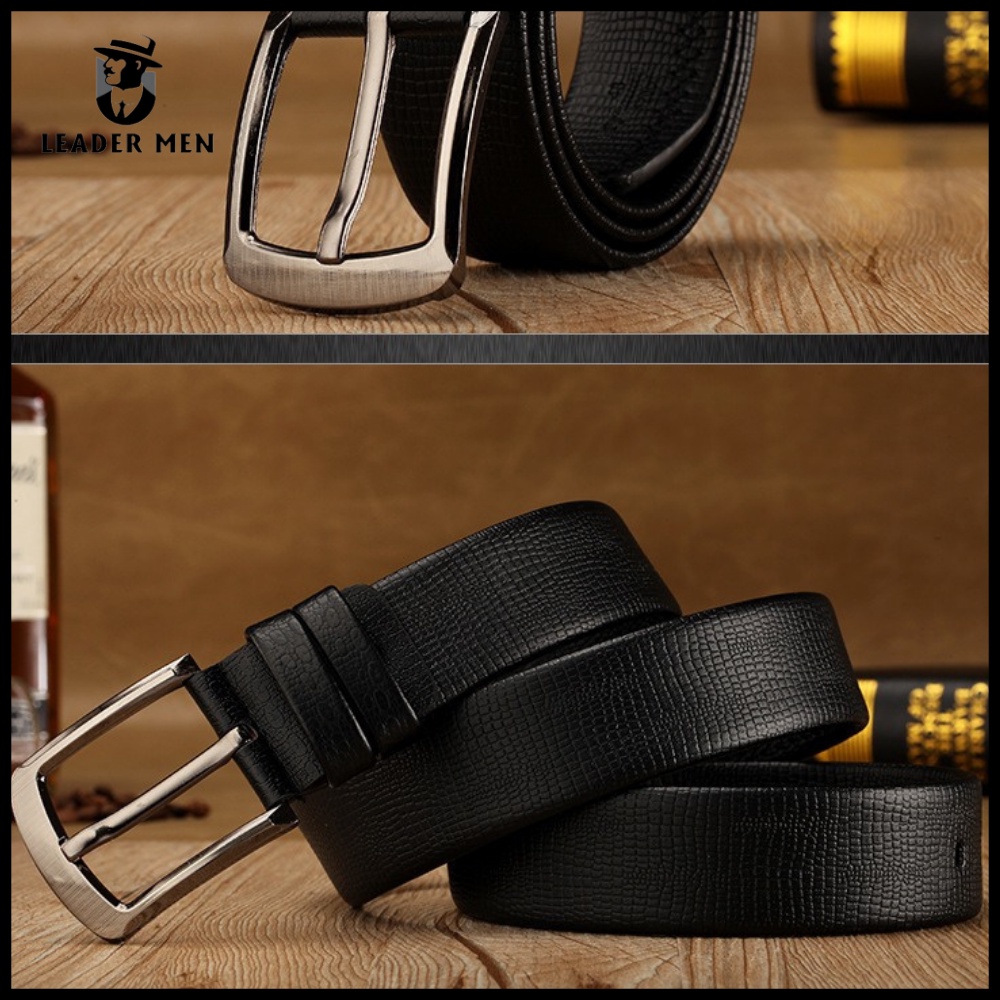 Thắt Lưng Nam Khóa Kim Da Bò Cao Cấp Thời Trang Hàn Quốc - Dây Lưng Nam LEADERMEN Sang Trọng, Lịch Lãm, Đẳng Cấp -LMEN14