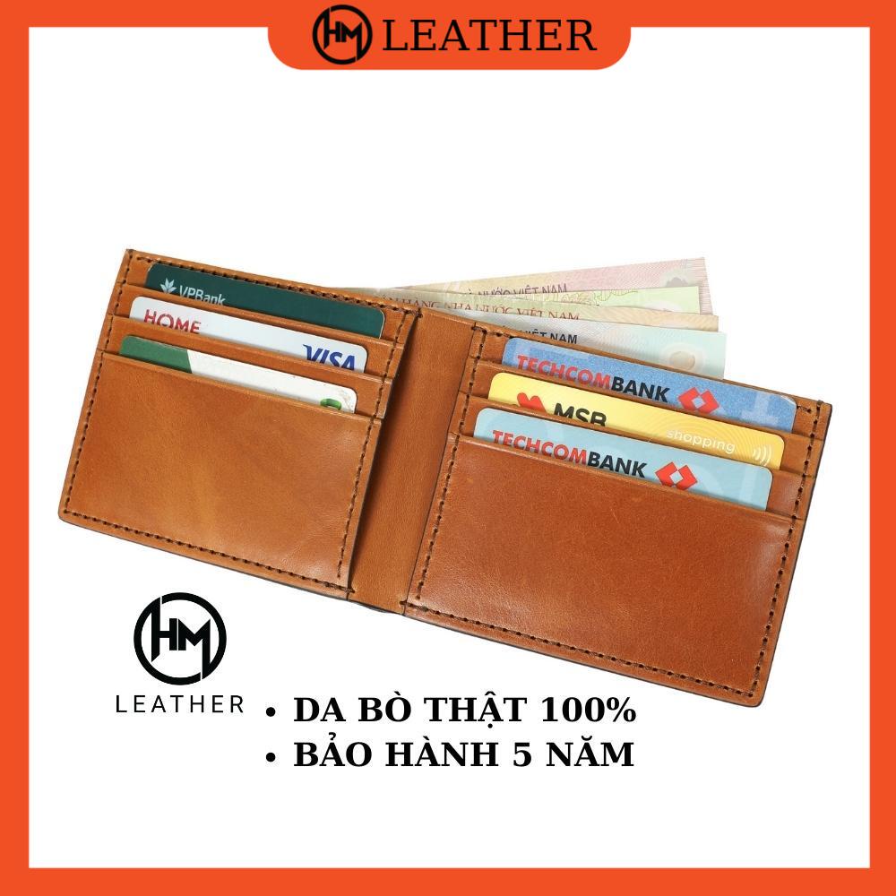 Bóp Nam Da Bò Pullup Cao Cấp - Cam Kết 100% Da Bò Thật - Ví Ngang - Hàng Chính Hãng Hima Leather - B01
