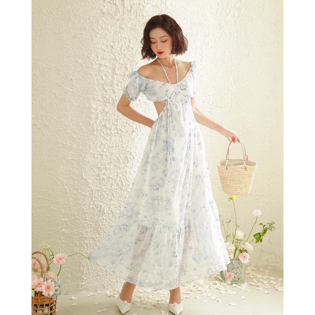 Váy maxi hở eo Melic dress