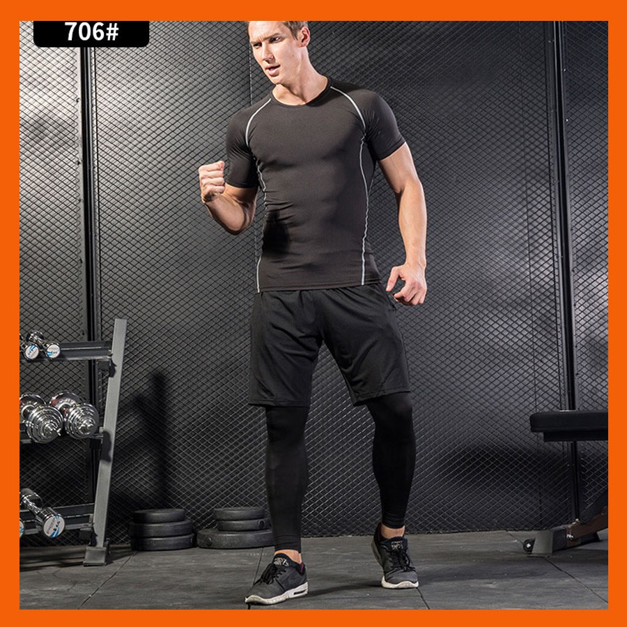 Quần legging thể thao tập gym nam cao cấp Pro Combat Z31