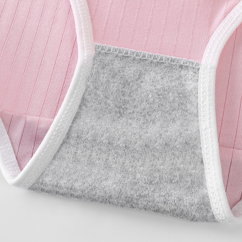 Quần Lót Cotton Màu Trơn Lưng Vừa Dễ Thương Cho Nữ