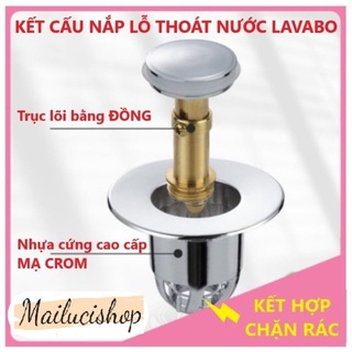 Nút bịt bồn rửa mặt lavabo nhấn nút cao cấp