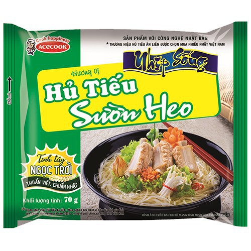Hủ Tiếu Sườn Heo / Nam Vang Nhịp Sống Acecook ( 70gr / Gói )