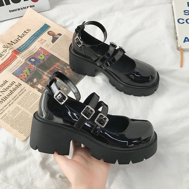 【Fast Shipping】 British Shoes Female 2021New Student-Style Japanese-StylejkUniform Shoes College Wind Thick Bottom Retro Shoes