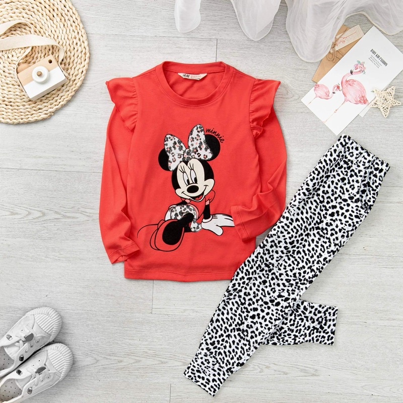 Bộ dài tay bé gái Janeshop, Set quần áo cotton size đại bèo vai cực xinh 18-40kg