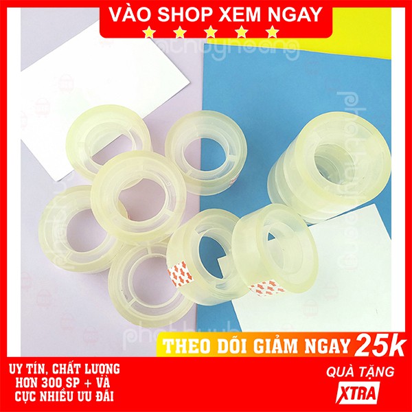 Combo 10 cuộn băng keo trong✅FREESHIPCó video thậtCombo 10 cuộn băng keo trong loại nhỏ giá rẻ - Phát Huy Hoàng