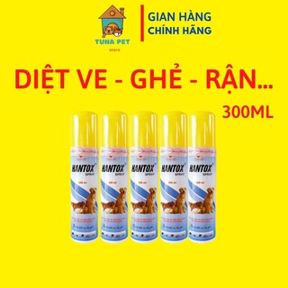 Chai xịt ve chó tận gốc hantox spray hanvet, 300ml