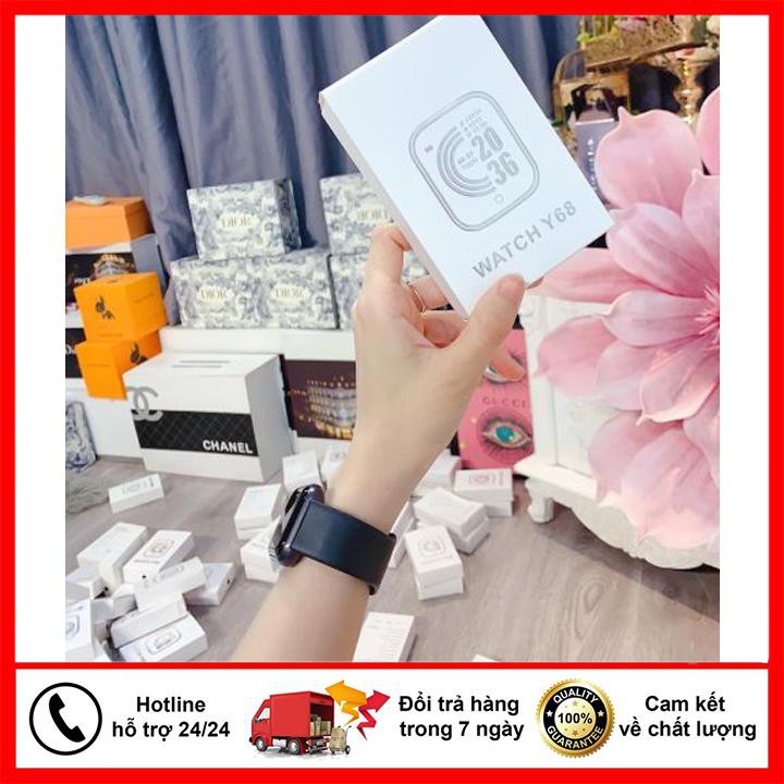 [Mã 2404EL10K giảm 10K đơn 20K] (SIÊU RẺ) Hàng có sẵn _ Đồng Hồ Thông Minh Y68 Full Box giá siêu rẻ