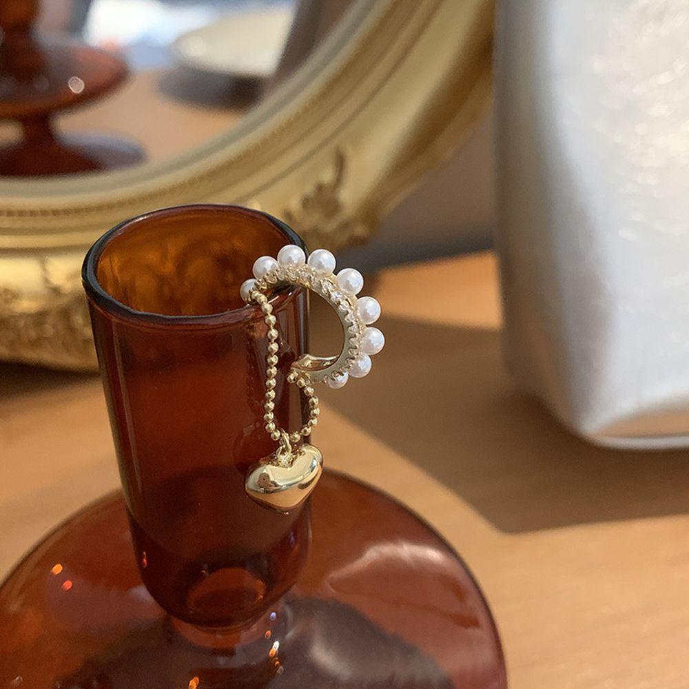 Khuyên Kẹp Vành Tai Hình Trái Tim Phong Cách Vintage Thời Trang Cho Nữ