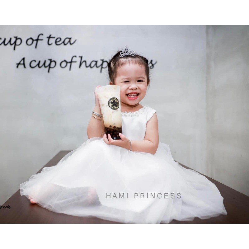 Váy Công Chúa V Lưng Thanh Lịch Cho Bé Gái HAMI PRINCESS ❤️ Tặng Kèm Phụ Kiện