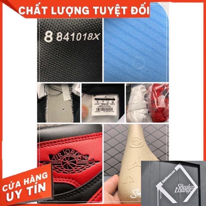 [MIỄN PHÍ SHIP] Giầy Thể Thao AIR JORDAN 1 Đỏ đen Retro Bred thời trang Nam nữ