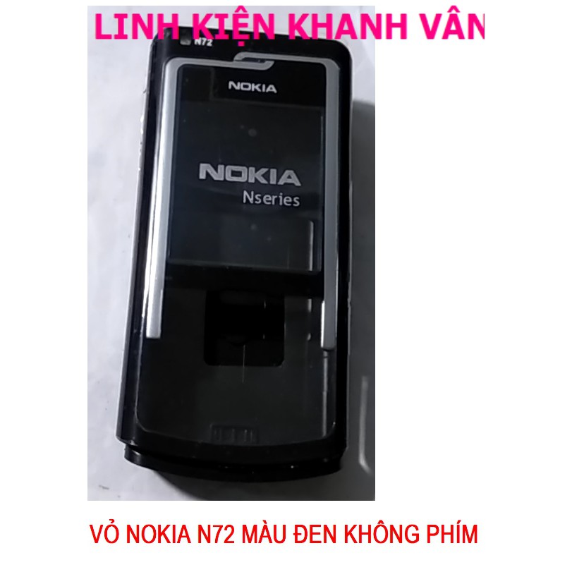 VỎ NOKIA N72 MÀU ĐEN KHÔNG PHÍM